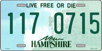 NH license plate 1170715