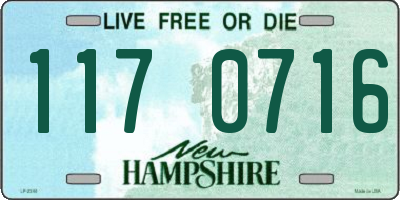 NH license plate 1170716
