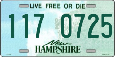 NH license plate 1170725