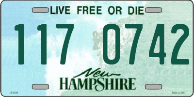 NH license plate 1170742