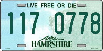 NH license plate 1170778