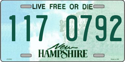 NH license plate 1170792
