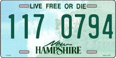 NH license plate 1170794