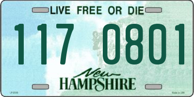 NH license plate 1170801