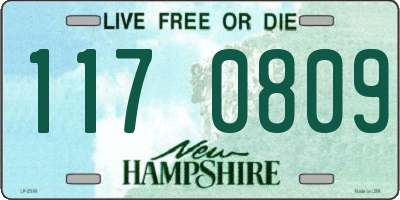 NH license plate 1170809