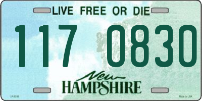 NH license plate 1170830