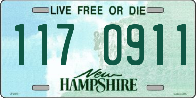 NH license plate 1170911