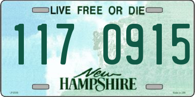 NH license plate 1170915