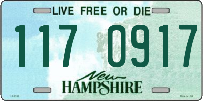 NH license plate 1170917