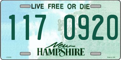 NH license plate 1170920