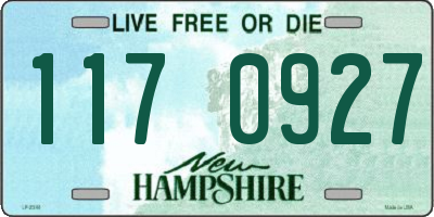 NH license plate 1170927