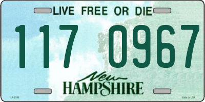 NH license plate 1170967