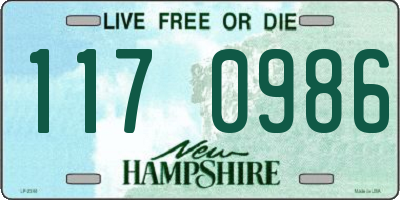 NH license plate 1170986