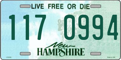 NH license plate 1170994