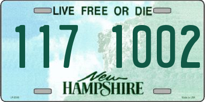 NH license plate 1171002