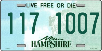 NH license plate 1171007