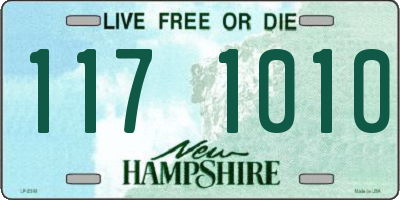 NH license plate 1171010