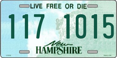 NH license plate 1171015