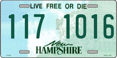 NH license plate 1171016