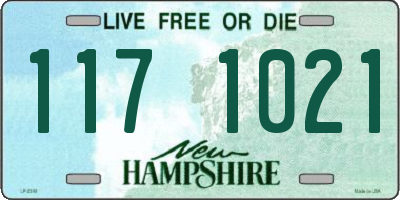 NH license plate 1171021
