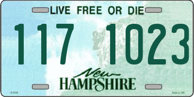 NH license plate 1171023