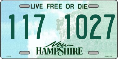 NH license plate 1171027