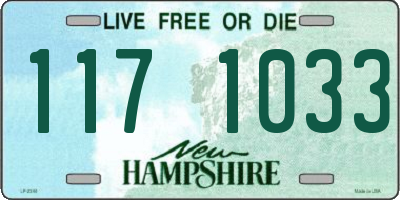 NH license plate 1171033