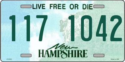 NH license plate 1171042