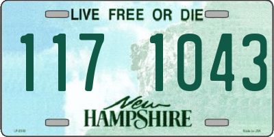 NH license plate 1171043