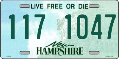 NH license plate 1171047