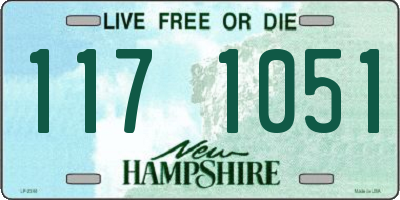 NH license plate 1171051