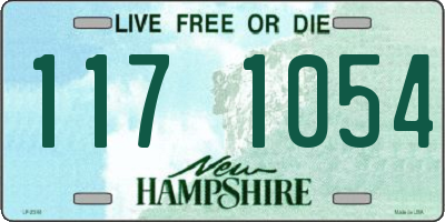 NH license plate 1171054