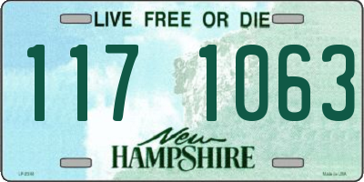 NH license plate 1171063
