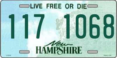 NH license plate 1171068