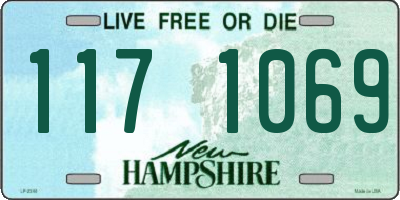 NH license plate 1171069