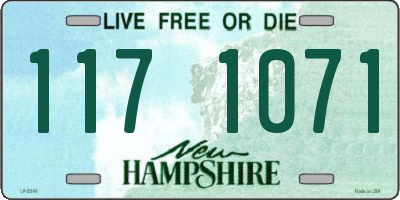NH license plate 1171071