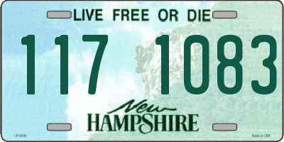 NH license plate 1171083