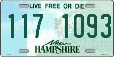 NH license plate 1171093