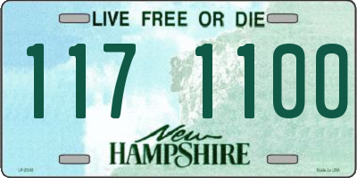 NH license plate 1171100