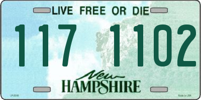 NH license plate 1171102