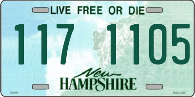 NH license plate 1171105