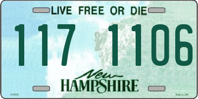 NH license plate 1171106