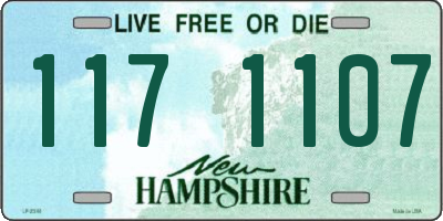 NH license plate 1171107
