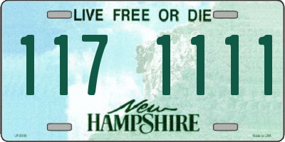 NH license plate 1171111