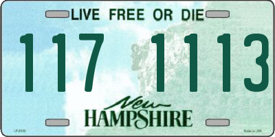 NH license plate 1171113