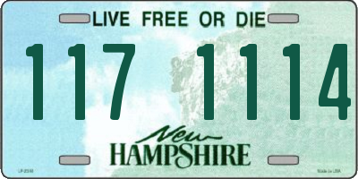 NH license plate 1171114