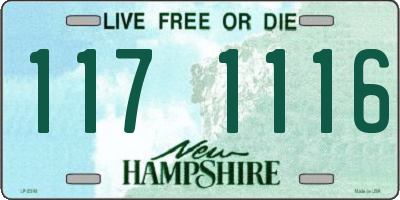 NH license plate 1171116
