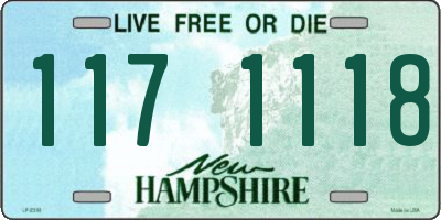 NH license plate 1171118