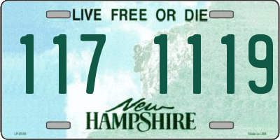 NH license plate 1171119