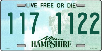 NH license plate 1171122